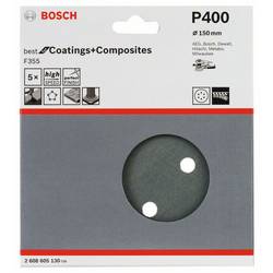 Bosch Accessories Best for Stone 2608605130 brusné papíry pro excentrické brusky na suchý zip, s otvory Zrnitost 400 (Ø) 150 mm 5 ks