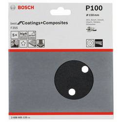 Bosch Accessories Best for Stone 2608605125 brusné papíry pro excentrické brusky na suchý zip, s otvory Zrnitost 100 (Ø) 150 mm 5 ks