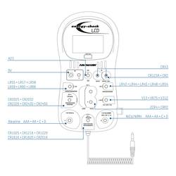 Ansmann Energy-Check LCD zkoušečka baterií a akumulátorů, typy 1,2 V, 1,5 V, 3 V, 9 V, 12 V, 4000392