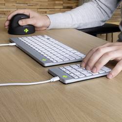 R-GO Tools Numpad Break kabelový číselná klávesnice ergonomická bílá