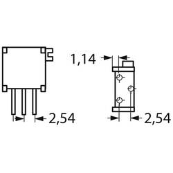 Bourns 3296Z-1-104LF cermetový trimr 25cestný lineární 0.5 W 100 kΩ 9 ° 9 ° 1 ks Piece