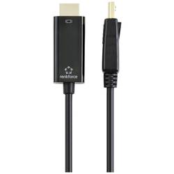 Renkforce DisplayPort / HDMI kabelový adaptér Konektor DisplayPort, Zástrčka HDMI-A 2.00 m černá RF-5179188 Kabel DisplayPort