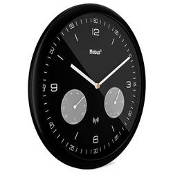 Mebus 52825 DCF nástěnné hodiny 26 cm x 42 mm, černá