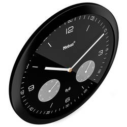 Mebus 52825 DCF nástěnné hodiny 26 cm x 42 mm, černá