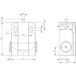 Siemens 3SE51220CA00 3SE5122-0CA00 základní jednotka pro polohový spínač 6 A kladka IP66 / IP67 1 ks