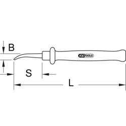 Papírový sekací nůž s ochrannou izolací, 210mm KS Tools 117.1320