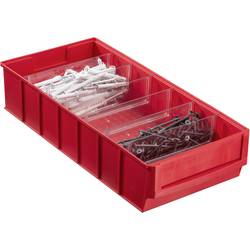 Allit 456551 skladový box , stohovatelné, (d x š x v) 400 x 185 x 81 mm, červená, 1 ks