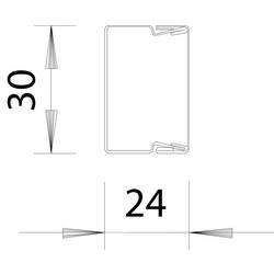 OBO Bettermann 6246974 kabelová lišta držák kabelů (d x š x v) 2000 x 30 x 24 mm 1 ks