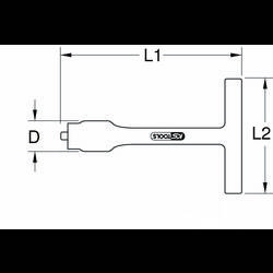 3/8 nastavitelný T-omezovač točivého momentu s ochrannou izolací, 18 Nm KS Tools 117.3807