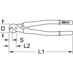 Nůžky na kabely s ochrannou izolací, 520 mm KS Tools 117.0134