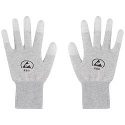 TRU COMPONENTS TC-12539848 ESD rukavice světle šedá vel. Oblečení: L Polyamidové vlákno, PU povlak 1 pár