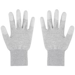 TRU COMPONENTS TC-12539848 ESD rukavice světle šedá vel. Oblečení: L Polyamidové vlákno, PU povlak 1 pár