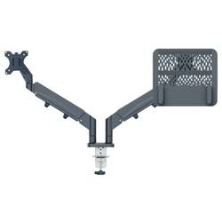 Leitz Monitor+Laptoparm Ergo rameno na monitory 1 Displej: (s) 81,3 cm (32) tmavě šedá nastavitelná výška, otočný, naklápěcí, nakláněcí