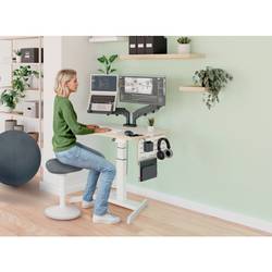 Leitz Monitor+Laptoparm Ergo rameno na monitory 1 Displej: (s) 81,3 cm (32) tmavě šedá nastavitelná výška, otočný, naklápěcí, nakláněcí