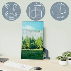 Leitz Monitor+Laptoparm Ergo rameno na monitory 1 Displej: (s) 81,3 cm (32) tmavě šedá nastavitelná výška, otočný, naklápěcí, nakláněcí