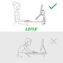 Leitz Monitor+Laptoparm Ergo rameno na monitory 1 Displej: (s) 81,3 cm (32) tmavě šedá nastavitelná výška, otočný, naklápěcí, nakláněcí