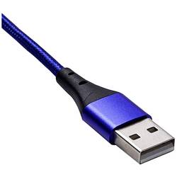 Akyga USB kabel USB-A zástrčka, USB-C ® zástrčka 1.00 m modrá magnetická zástrčka AK-USB-42