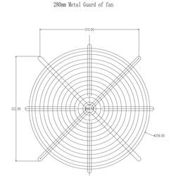 TRU COMPONENTS větrací mřížka 1 ks (š x v) 280 mm x 280 mm ocel
