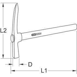 KS Tools 1421417 142.1417 zednické kladivo 800 g 320 mm 1 ks