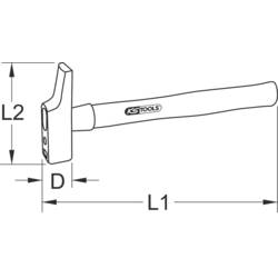 KS Tools 1422045 142.2045 truhlářské kladivo 600 g 310 mm 1 ks