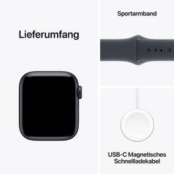 Apple Watch SE 3 GPS 44 mm hliníkový plášť sportovní náramek Midnight M/L
