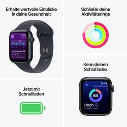 Apple Watch SE 3 GPS 44 mm hliníkový plášť sportovní náramek Midnight S/M