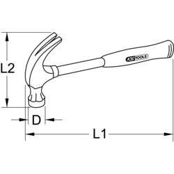 KS Tools 1402006 140.2006 kladivo s rozštěpem 850 g 320 mm 1 ks