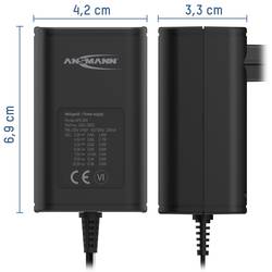 Ansmann 1201-0021 zásuvkový napájecí adaptér, nastavitelný, 12 V/DC, 9 V/DC, 7.5 V/DC, 6 V, 4.5 V/DC, 3 V, 300 mA, 3.60 W