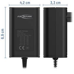 Ansmann 1201-0022 zásuvkový napájecí adaptér, nastavitelný, 12 V/DC, 9 V/DC, 7.5 V/DC, 6 V, 4.5 V/DC, 3 V, 600 mA, 7.20 W