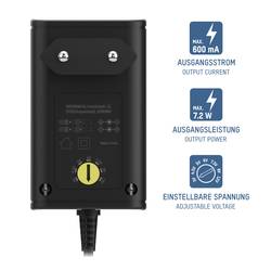 Ansmann 1201-0022 zásuvkový napájecí adaptér, nastavitelný, 12 V/DC, 9 V/DC, 7.5 V/DC, 6 V, 4.5 V/DC, 3 V, 600 mA, 7.20 W