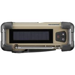 Sangean MMR-99 FM Desert A500484 outdoorové rádio, FM, nouzové rádio, Bluetooth, Solární panel, voděodolné, prachotěsné, stolní lampa, hnědá
