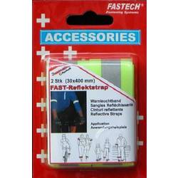 FASTECH® 788-777KC pásek se suchým zipem s reflektorem, k našití háčková a flaušová část (d x š) 400 mm x 30 mm neonově žlutá 2 ks