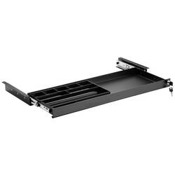 SpeaKa Professional SP-10938492 Zásuvka pod stůl 740 mm x 272 mm Uzamykatelný Rozsah výšky: 50.8 mm (max) černá