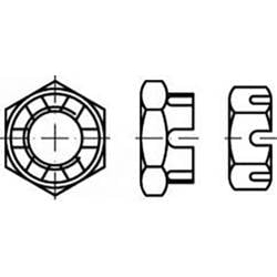 TOOLCRAFT TO-6864327 matice korunkové M18 DIN 979 ocel 50 ks