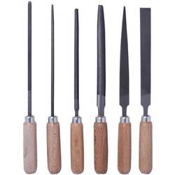 BERNSTEIN Tools for Electronics 5-240 Sada klíčových pilníků s dřevěnou rukojetí v pouzdře, 6 ks. Délka 100 mm 1 ks