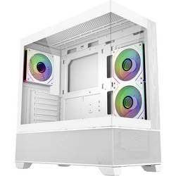 Cooler Master Elite 690 midi tower PC skříň bílá 3 předinstalované LED ventilátory, boční okno