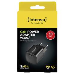 Intenso Power Adapter W30C² black USB nabíječka, GaN, USB Power Delivery (USB-PD) , 1x USB-C®, 30 W, černá