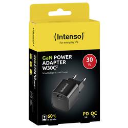 Intenso Power Adapter W30C² black USB nabíječka, GaN, USB Power Delivery (USB-PD) , 1x USB-C®, 30 W, černá
