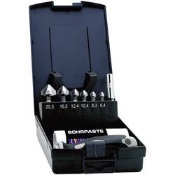 Exact HSS-Kegelsenker-Bitsatz 90° 6,3-20,5mm plus6 1605649 sada záhlubníků 8dílná 6.3 mm, 8.3 mm, 10.4 mm, 12.4 mm, 16.5 mm, 20.5 mm HSS 1/4 (6,3 mm) 1 sada