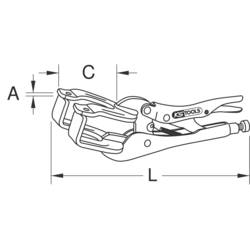 KS Tools 115.2078 kleště samosvorné 0 - 45 mm 220 mm
