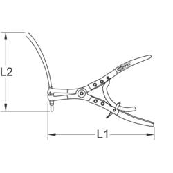 KS Tools 115.1065 kleště na hadicové spony 270 mm 1 ks