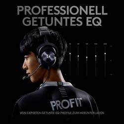 Logitech Gaming G Pro X Headset uzavřená (Over Ear) kabelová 7.1 Surround černá Redukce šumu mikrofonu, Potlačení hluku regulace hlasitosti, Vypnutí zvuku