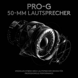 Logitech Gaming G Pro X Headset uzavřená (Over Ear) kabelová 7.1 Surround černá Redukce šumu mikrofonu, Potlačení hluku regulace hlasitosti, Vypnutí zvuku