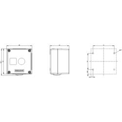 Siemens 3SU1851-0AA00-0AB1 3SU18510AA000AB1 prázdný kufřík 1 instalační pozice, pro upevnění na podlaze (Ø x v) 22.5 mm x 64 mm bez potisku šedá 1 ks