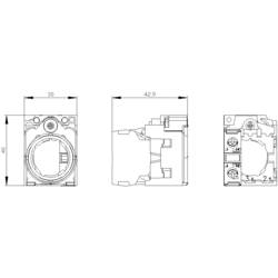 Siemens 3SU1550-1AA10-1BA0 držák s adaptérem 1 spínací kontakt kontaktní těleso 500 V 1 ks Piece