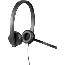 Logitech H570e Headset otevřená (On Ear) kabelová stereo černá Redukce šumu mikrofonu, Potlačení hluku regulace hlasitosti, Vypnutí zvuku mikrofonu Počítače