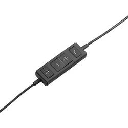 Logitech H570e Headset otevřená (On Ear) kabelová stereo černá Redukce šumu mikrofonu, Potlačení hluku regulace hlasitosti, Vypnutí zvuku mikrofonu Počítače