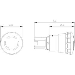 Siemens 3SU1050-1HB20-0AA0, 3SU10501HB200AA0 hřibové tlačítko nouzového vypnutí, 1 ks