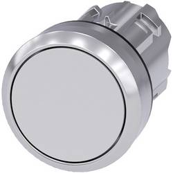 Siemens 3SU10500AB600AA0 3SU1050-0AB60-0AA0 tlačítko kovový přední prstenec, Vysoký lesk , plochý hmatník tlačítko bílá 1 ks Piece
