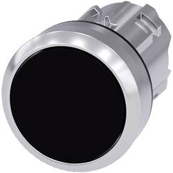 Siemens 3SU10500AB100AA0 3SU1050-0AB10-0AA0 tlačítko kovový přední prstenec, Vysoký lesk , plochý hmatník tlačítko černá 1 ks